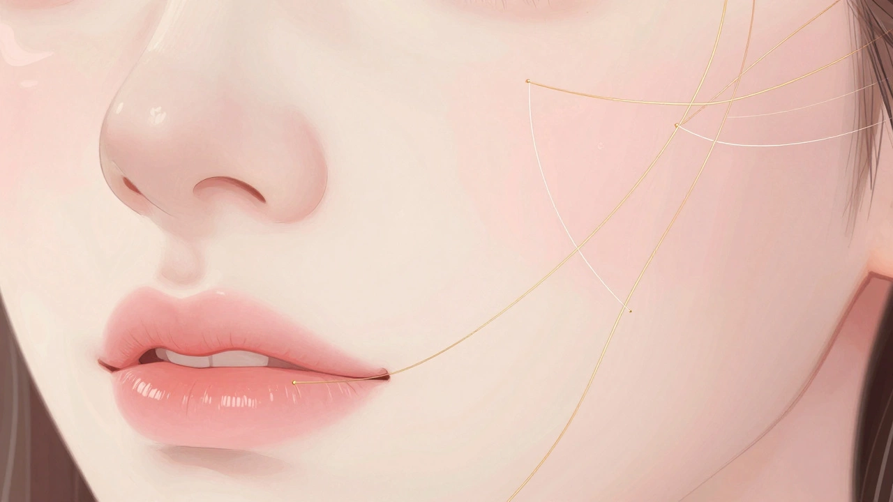 Биоразлагаемые нити под кожей создают каркас для подтяжки лица.