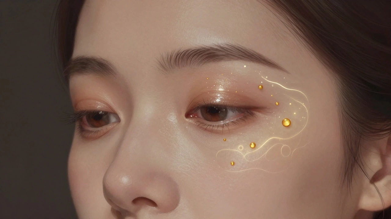 Блики плазмы с тромбоцитами, проникающие в кожу лица после PRP-терапии