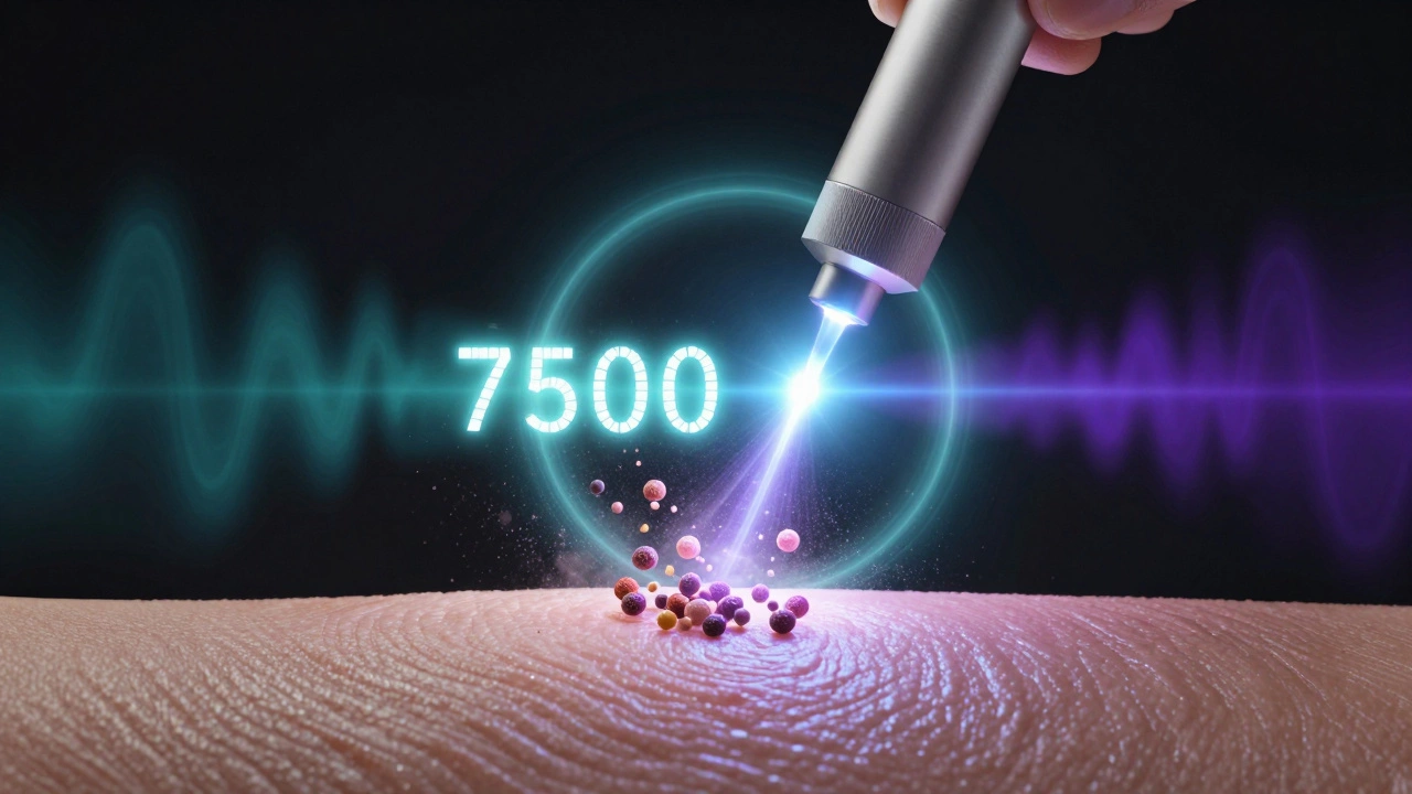 Микроскопические частицы пигмента разрушаются ультракороткими импульсами пикосекундного лазера.